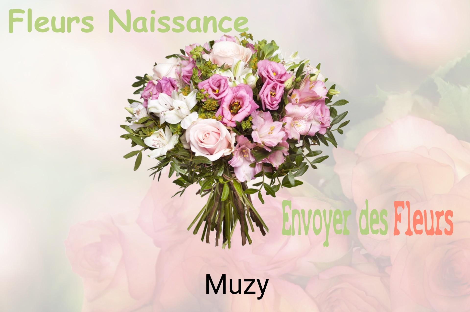 Bouquet de fleurs de naissance livré à Muzy